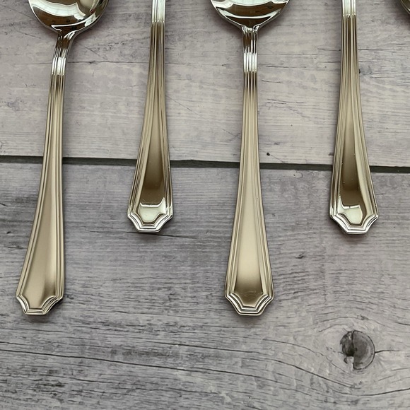 Wallace ARLINGTON Oval Place Spoons Set Of 7 Stainless Steel Flatware #1 - Picture 3 of 12